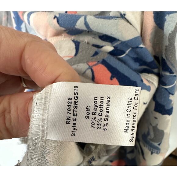 Sophie Floral L Evys Tree blue rose luxury hoodie sweater comfort soft stretchy - Picture 5 of 9